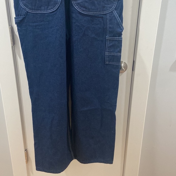 KEY denim overalls bibs outdoor hardworking farm hand Waist 42  x Length 29 - Picture 12 of 12